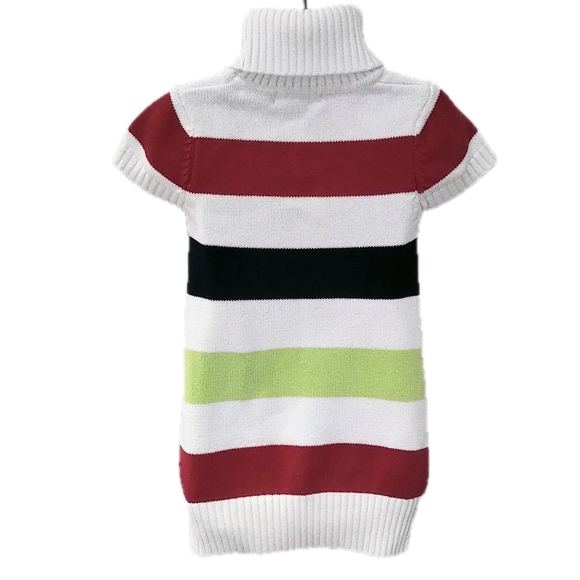 Ralph Lauren Girls Striped Cable Knit Turtleneck Sweater Dress - Picture 3 of 4